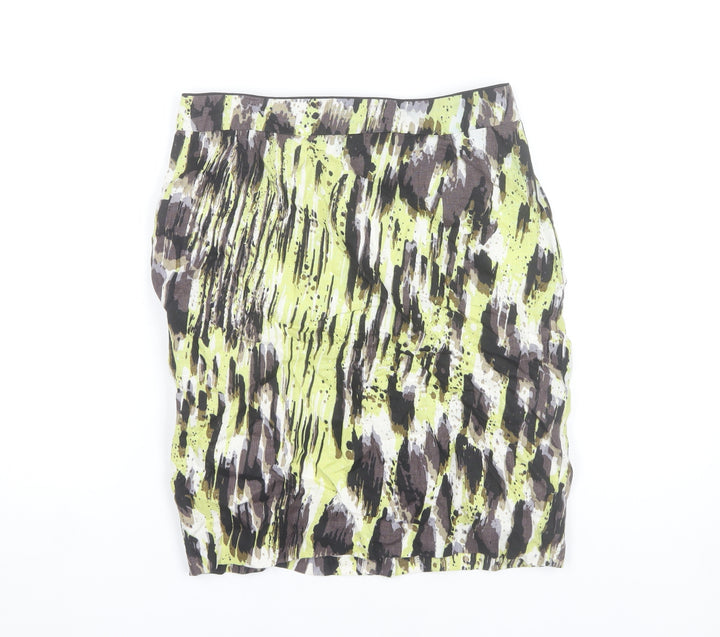 Marks and Spencer Women’s Multicoloured Linen Pencil Skirt UK 10