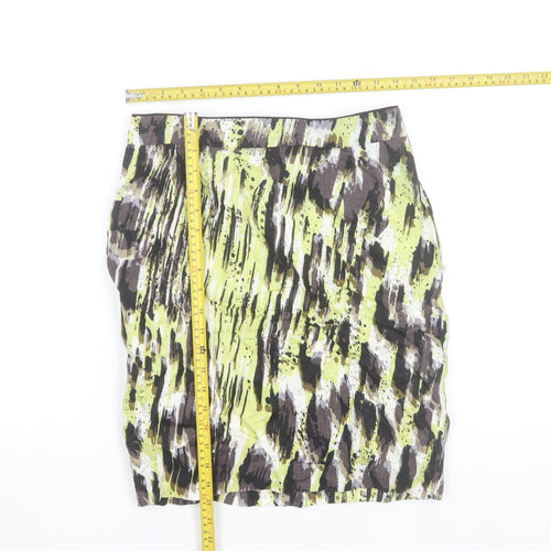 Marks and Spencer Women’s Multicoloured Linen Pencil Skirt UK 10