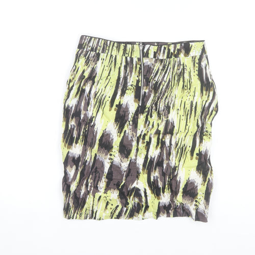 Marks and Spencer Women’s Multicoloured Linen Pencil Skirt UK 10
