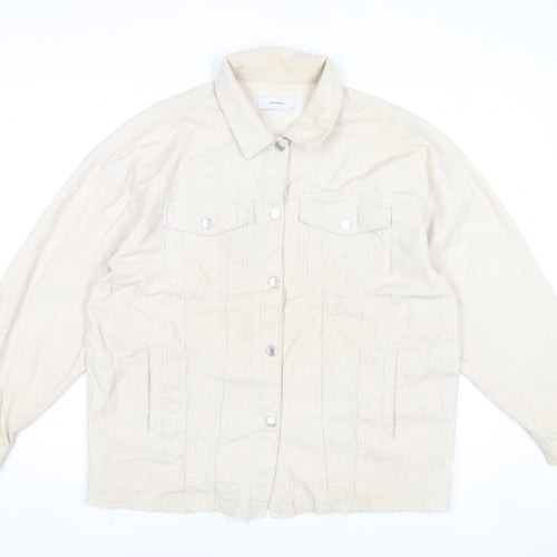 Reserved Womens Beige Corduroy Jacket XL Casual Buttoned