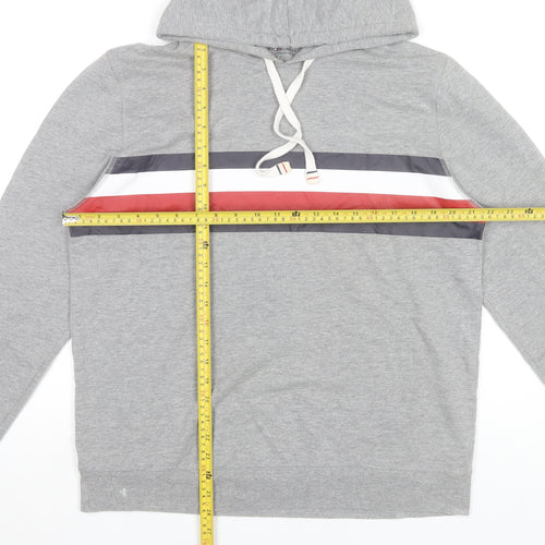 Tommy Hilfiger Men’s Grey Hoodie Pullover Medium Regular Fit