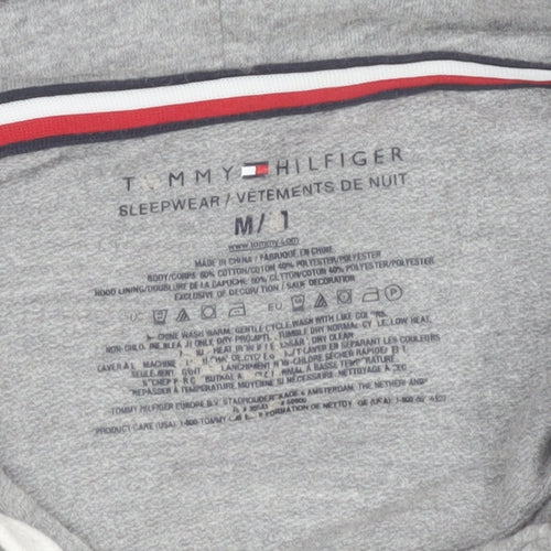 Tommy Hilfiger Men’s Grey Hoodie Pullover Medium Regular Fit