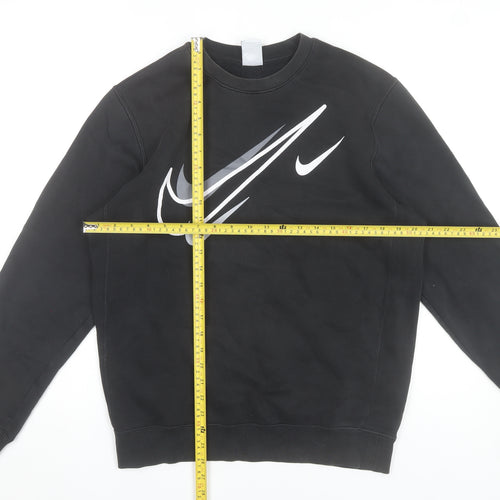 Nike Men's Black Small Pullover Sweatshirt Logo Graphic Print
