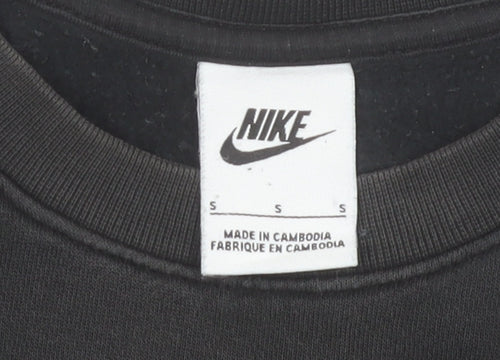 Nike Men's Black Small Pullover Sweatshirt Logo Graphic Print