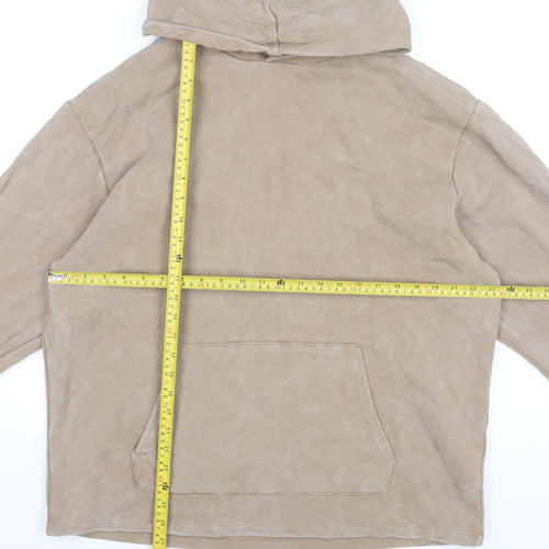 ASOS DESIGN Men’s Beige Pullover Hoodie Size S Regular Fit