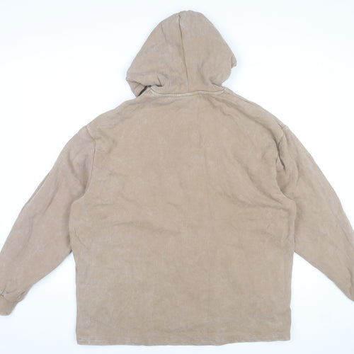 ASOS DESIGN Men’s Beige Pullover Hoodie Size S Regular Fit