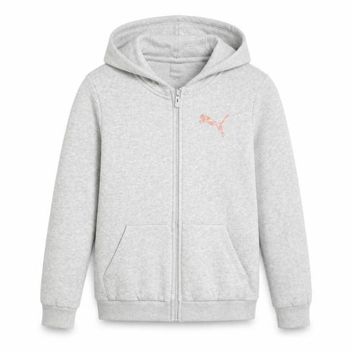 Puma Boys Grey Full Zip Hoodie 11-12 Years Regular Fit Casual Sportswear