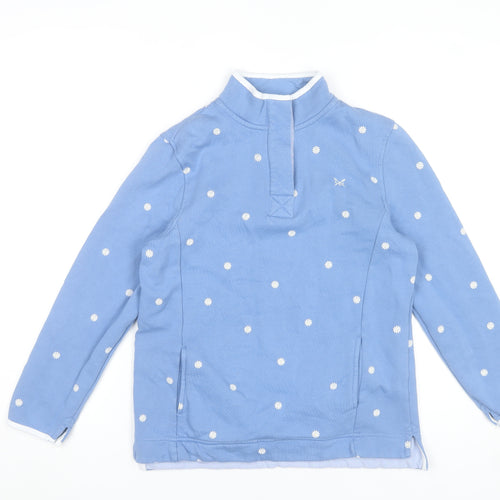 Crew Clothing Women’s Blue Floral Henley Sweatshirt Size 10
