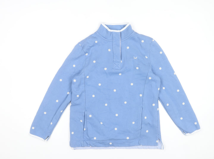 Crew Clothing Women’s Blue Floral Henley Sweatshirt Size 10
