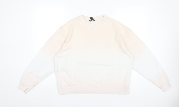 New Look Women’s Ivory Pullover Sweatshirt Size S Cotton Blend