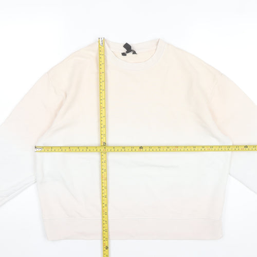 New Look Women’s Ivory Pullover Sweatshirt Size S Cotton Blend