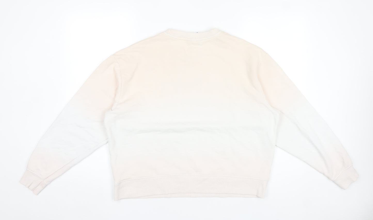 New Look Women’s Ivory Pullover Sweatshirt Size S Cotton Blend