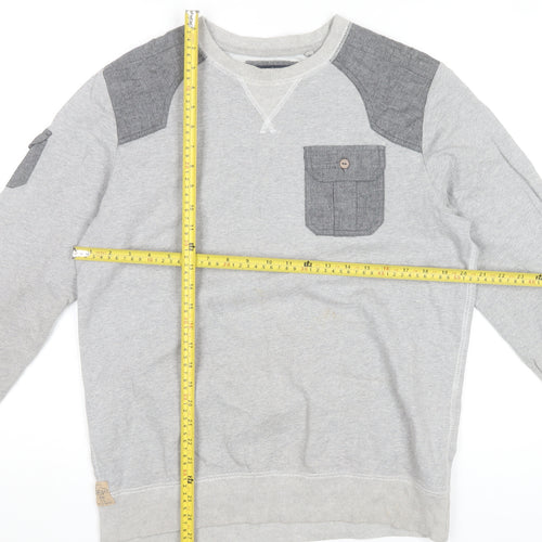 Next Mens Grey Sweatshirt Medium Pullover Crew Neck Cotton Blend