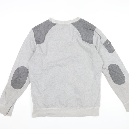 Next Mens Grey Sweatshirt Medium Pullover Crew Neck Cotton Blend
