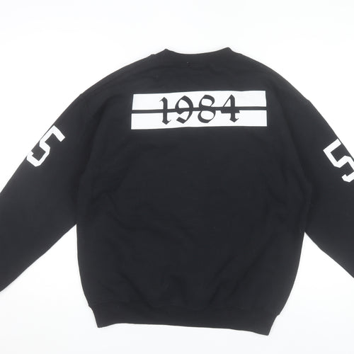 New Look Men Black Graphic NYC 1984 Sweatshirt Medium Pullover