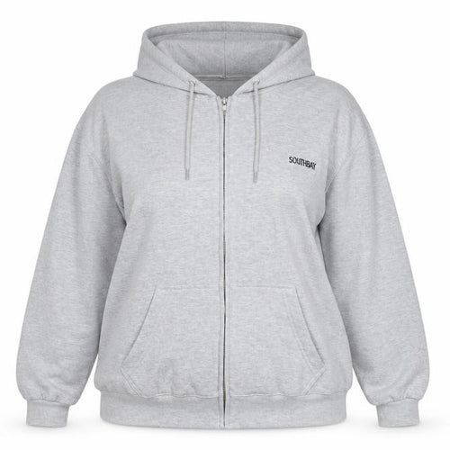 Southbay Unisex Adults Grey Full Zip Hoodie Jacket L