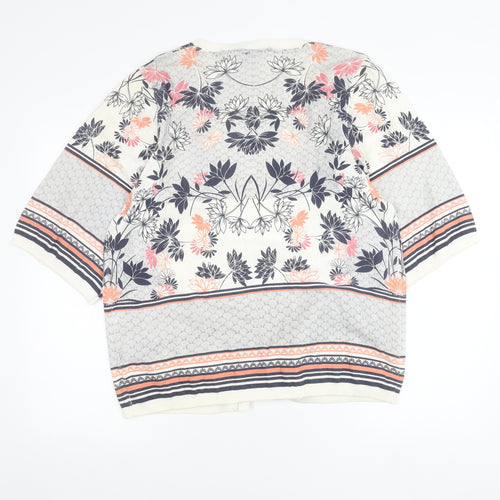 Dorothy Perkins Women’s Multicoloured Floral 3/4 Sleeve Cardigan L