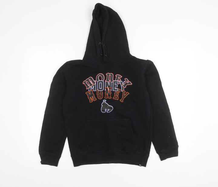 Money Boys Black Hoodie 12-13 Years Pullover Graphic Embroidered Logo