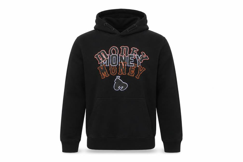 Money Boys Black Hoodie 12-13 Years Pullover Graphic Embroidered Logo