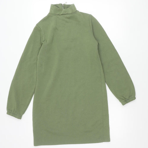 Select Womens Green Small 1/4 Zip High Neck Sweatshirt