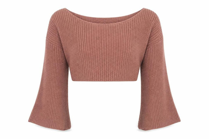 Missguided Women’s Pink Petite M/L Flared Sleeve Knit Jumper