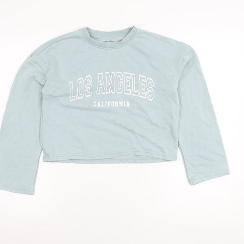 Primark Girls Blue Los Angeles Pullover Sweatshirt 12-13Y Crew Neck