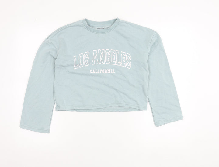 Primark Girls Blue Los Angeles Pullover Sweatshirt 12-13Y Crew Neck