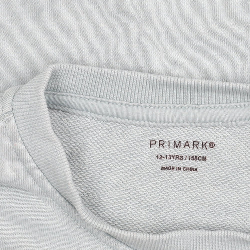 Primark Girls Blue Los Angeles Pullover Sweatshirt 12-13Y Crew Neck