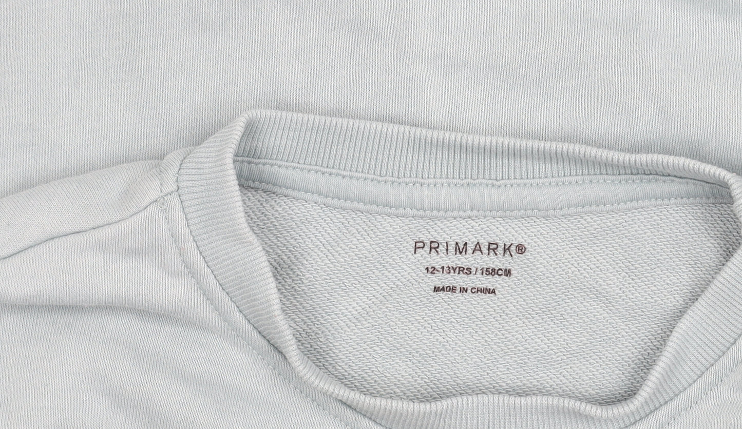 Primark Girls Blue Los Angeles Pullover Sweatshirt 12-13Y Crew Neck