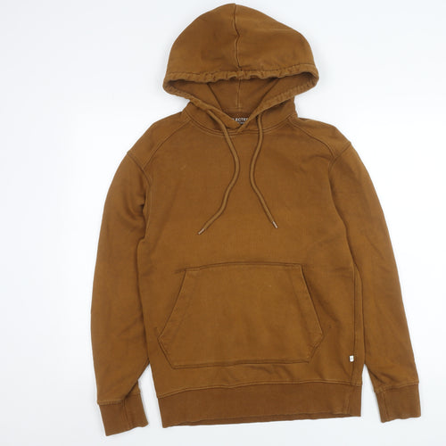 Selected Homme Men’s Brown Pullover Hoodie Size S Organic Cotton