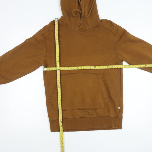 Selected Homme Men’s Brown Pullover Hoodie Size S Organic Cotton
