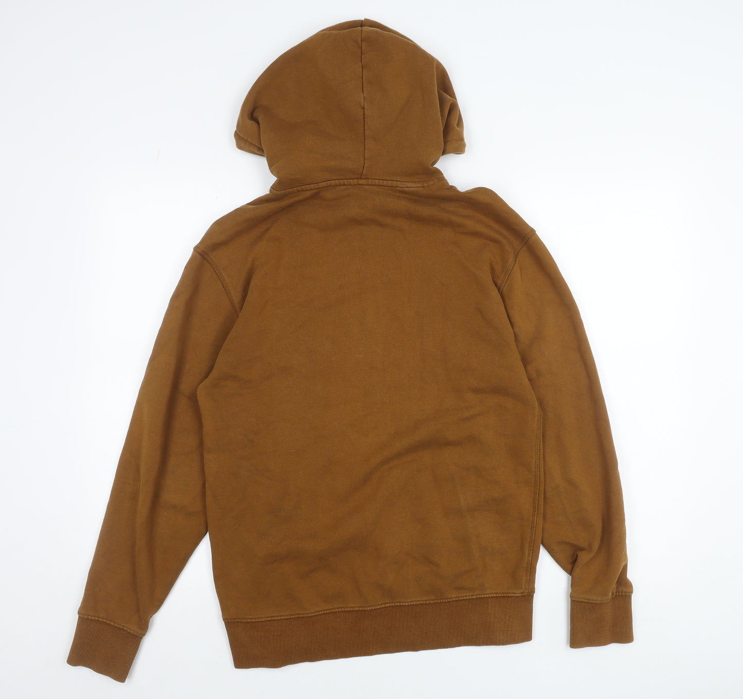 Selected Homme Men’s Brown Pullover Hoodie Size S Organic Cotton