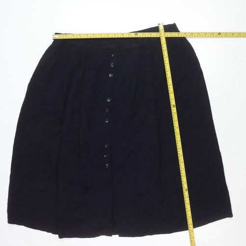 Marks & Spencer Women’s Dark Navy Viscose Knee Length Skirt UK 20
