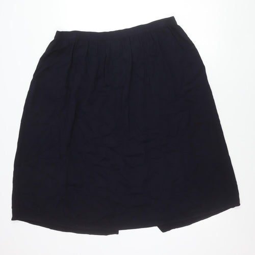 Marks & Spencer Women’s Dark Navy Viscose Knee Length Skirt UK 20