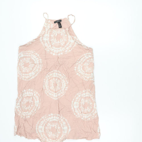 Forever 21 Womens Pink Tie Dye Slip Dress Size M Sleeveless Boho Summer