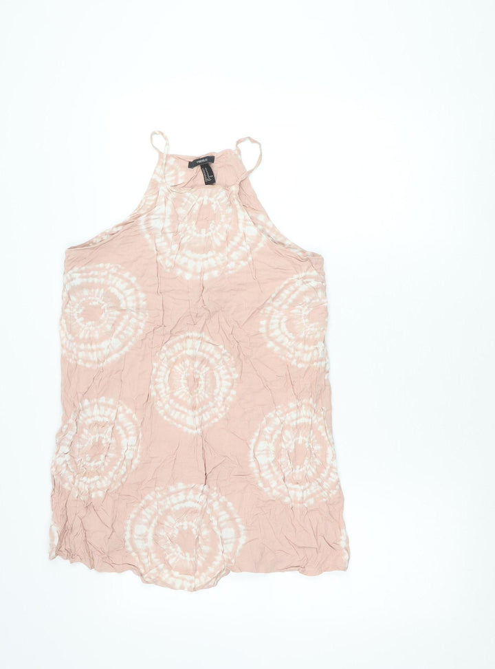 Forever 21 Womens Pink Tie Dye Slip Dress Size M Sleeveless Boho Summer