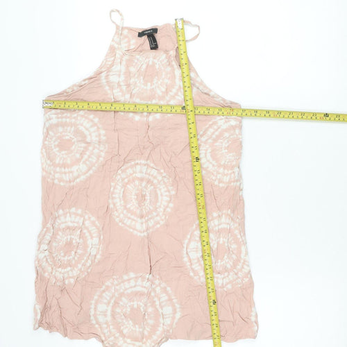 Forever 21 Womens Pink Tie Dye Slip Dress Size M Sleeveless Boho Summer