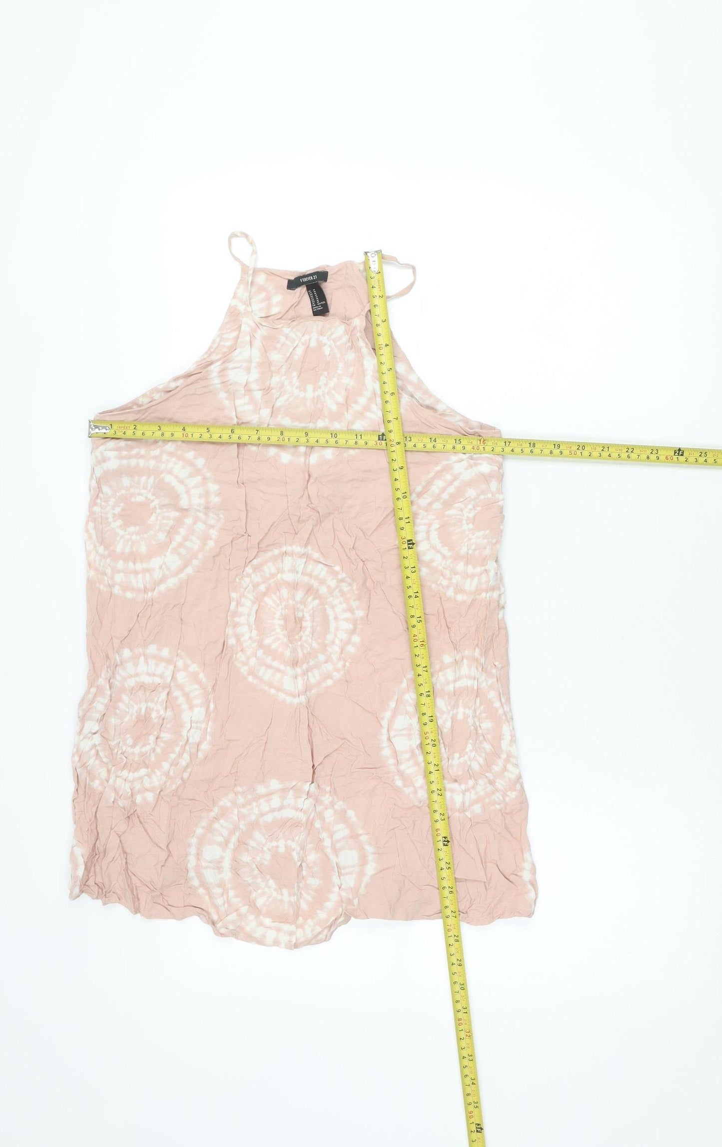 Forever 21 Womens Pink Tie Dye Slip Dress Size M Sleeveless Boho Summer
