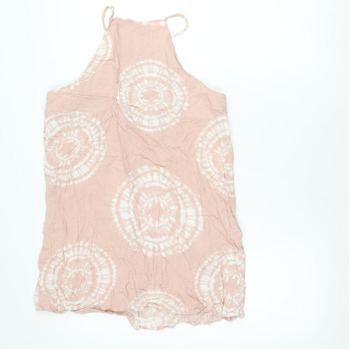 Forever 21 Womens Pink Tie Dye Slip Dress Size M Sleeveless Boho Summer
