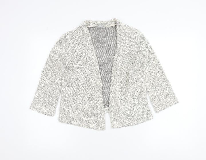 H&M Women’s Grey Knit Open Cardigan XS 3/4 Sleeve Casual Classic