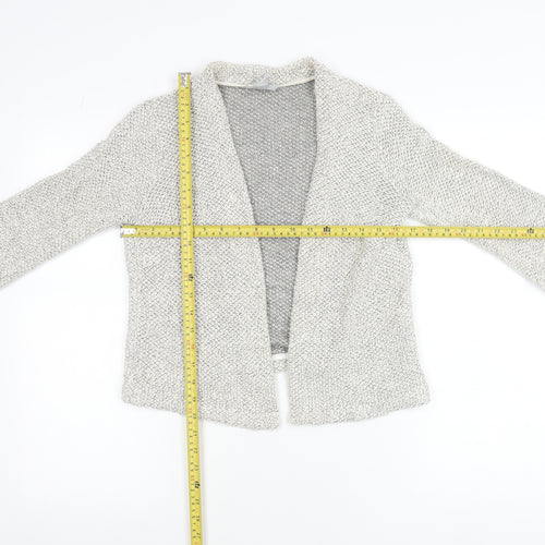 H&M Women’s Grey Knit Open Cardigan XS 3/4 Sleeve Casual Classic