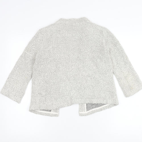 H&M Women’s Grey Knit Open Cardigan XS 3/4 Sleeve Casual Classic