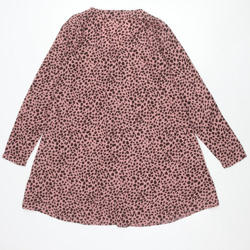 Missguided Women’s Pink Leopard Print Shift Mini Dress UK 6