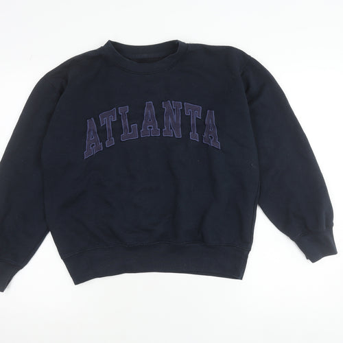 New York Popular Womens Black Small Pullover Sweatshirt Atlanta Logo