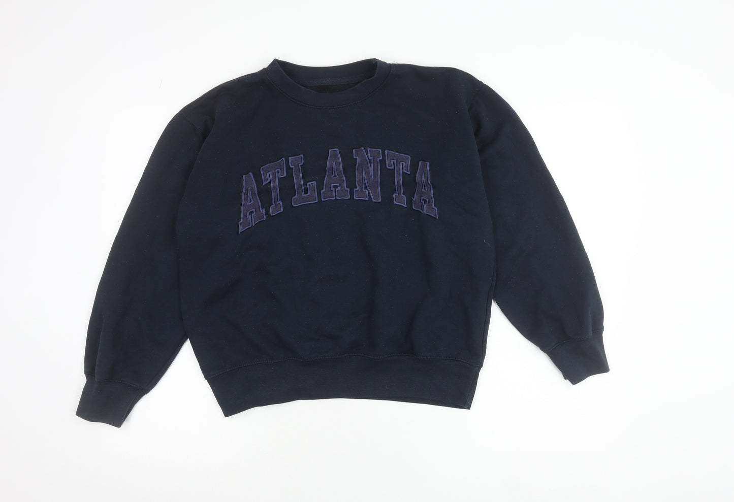 New York Popular Womens Black Small Pullover Sweatshirt Atlanta Logo