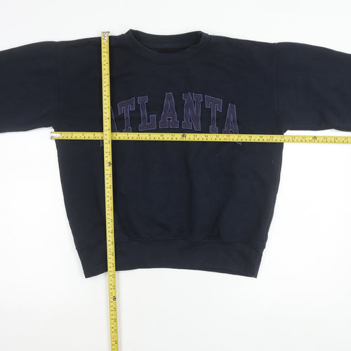 New York Popular Womens Black Small Pullover Sweatshirt Atlanta Logo