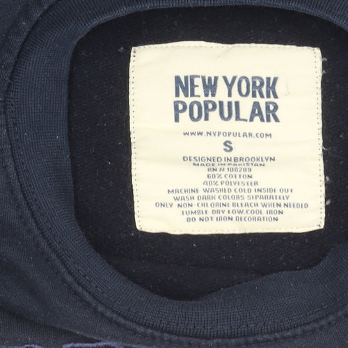 New York Popular Womens Black Small Pullover Sweatshirt Atlanta Logo
