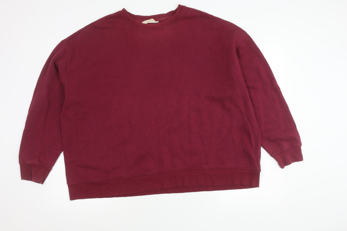 Primark Women’s Plus Size Red Pullover Sweatshirt 22/24 Cotton Blend