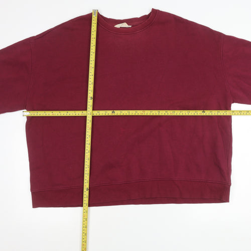 Primark Women’s Plus Size Red Pullover Sweatshirt 22/24 Cotton Blend