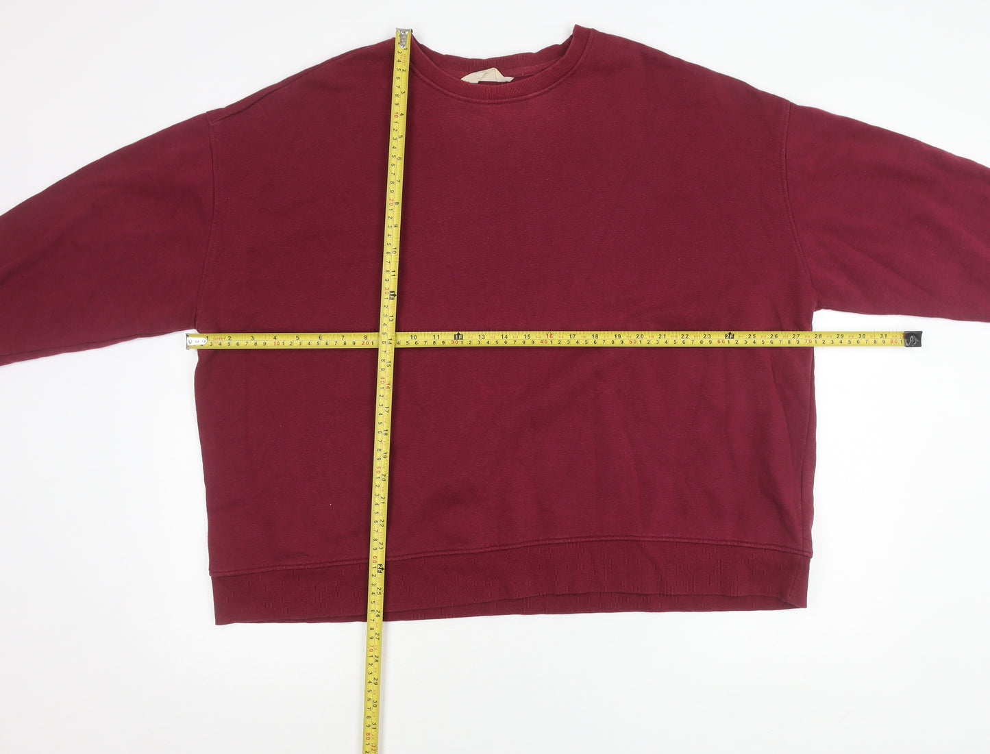 Primark Women’s Plus Size Red Pullover Sweatshirt 22/24 Cotton Blend